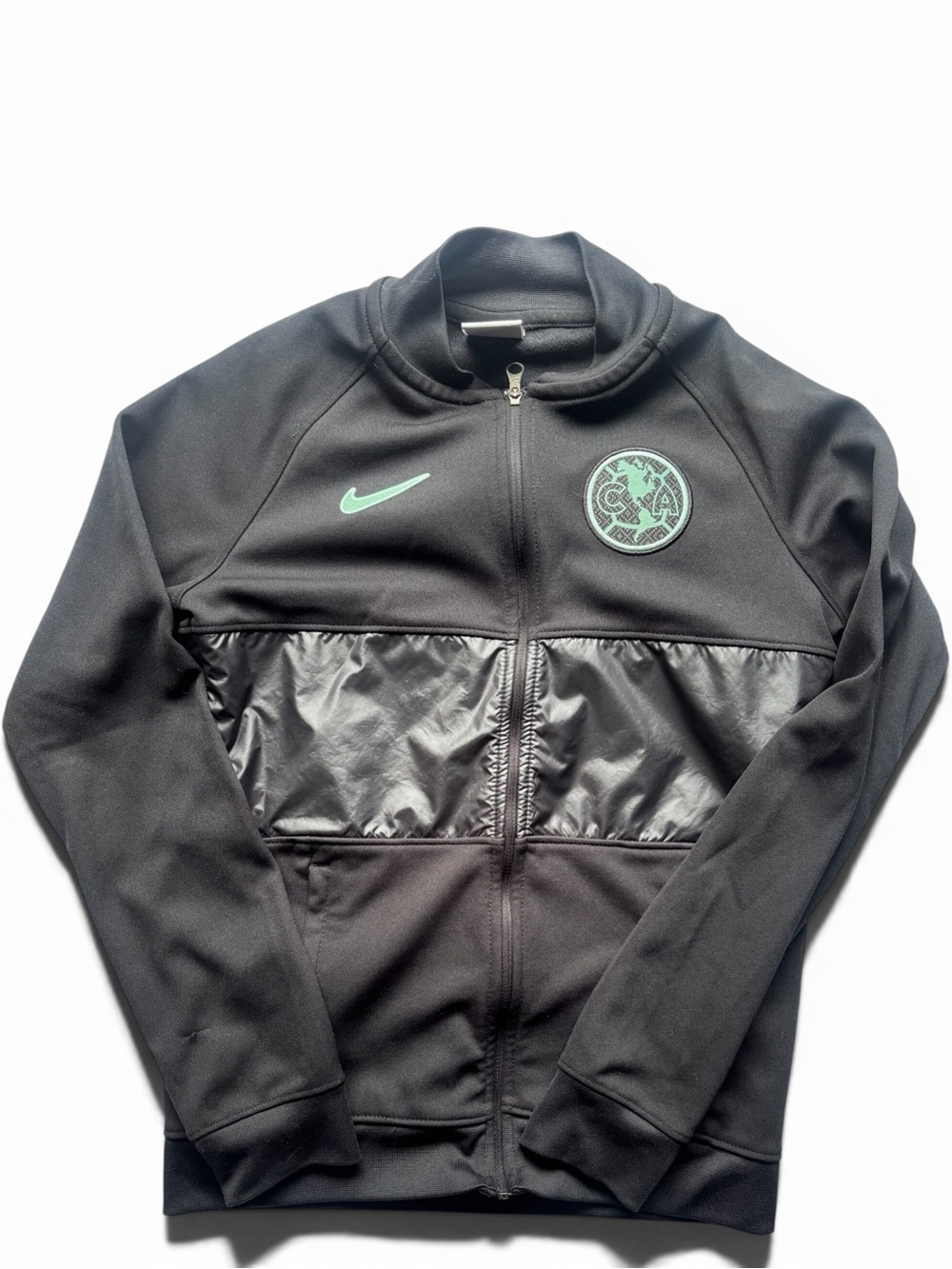 Nike Black Track Jacket with Mint Green Accents